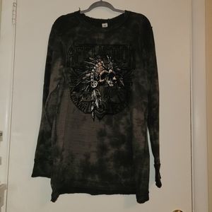 Men's Affliction long sleeve black Xl